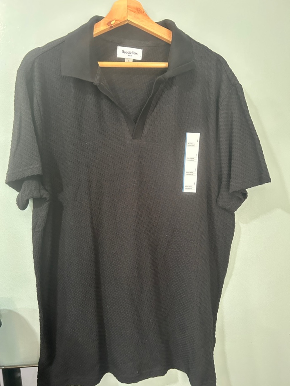 Goodfellow & Co Black Men's Textured Polo